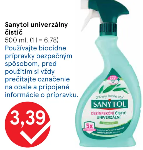 Sanytol univerzálny čistiaci prostriedok
