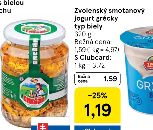 Zvolenský Smotanový jogurt grécky typ biely