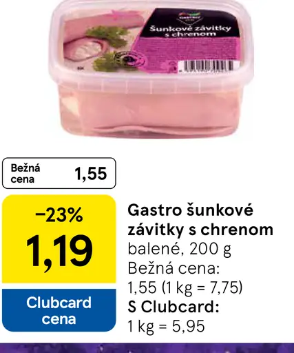Gastro šunkové závitky s chrenom