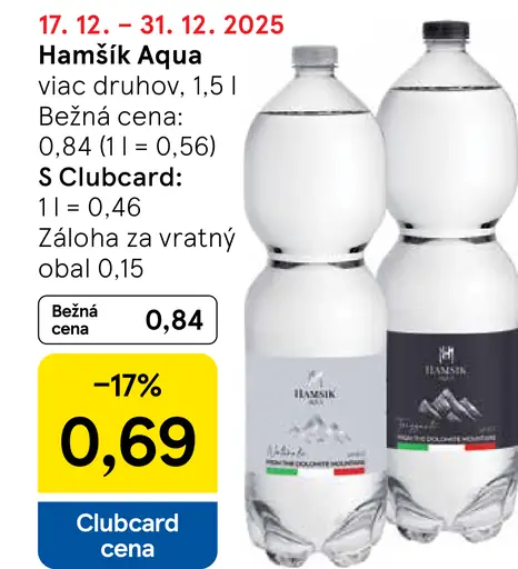 Hamsík Aqua voda