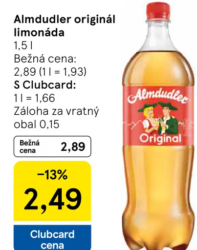 Almdudler Original limonáda s príchuťou alpských bylín