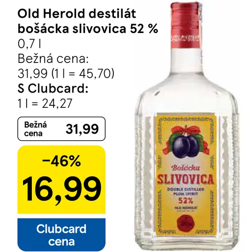 Old Herold destilát bošácka slivovica 52 %