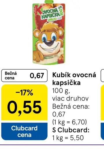 Kubík ovocná kapsička