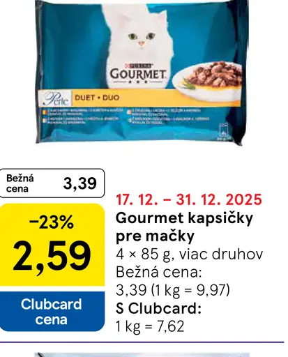 Gourmet kapsičky pre mačky