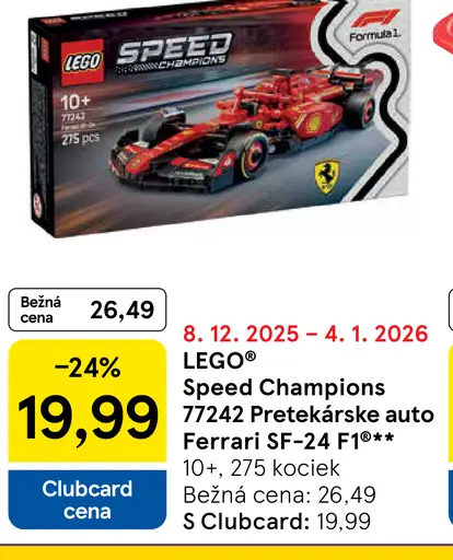 LEGO Speed Champions 7722 Pretekárske auto Ferrari SF-24 F1