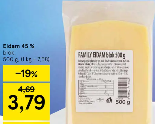 Family Eidam 45% blok