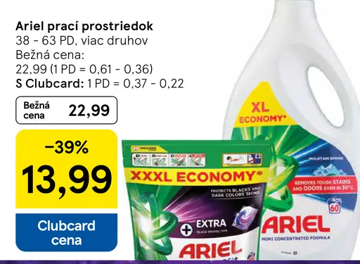 Ariel prací prostriedok