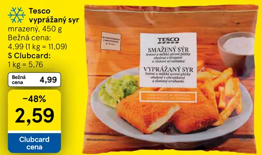 Tesco vyprážaný syr mrazený