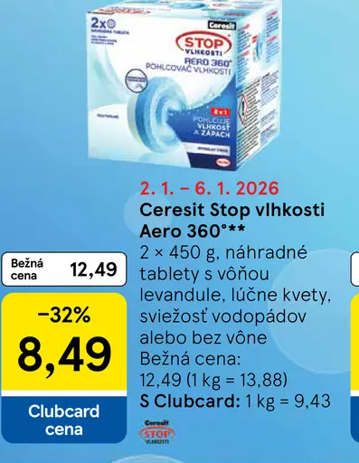 Ceresit Stop vlhkosti Aero 360 náhradné tablety