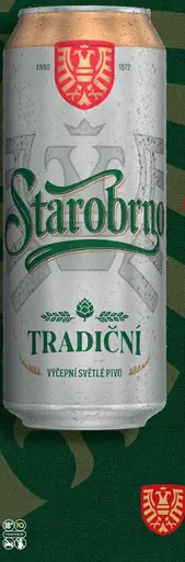 Starobrno tradiční výčepní světlé pivo plechovka