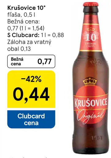 Krušovice fľaša