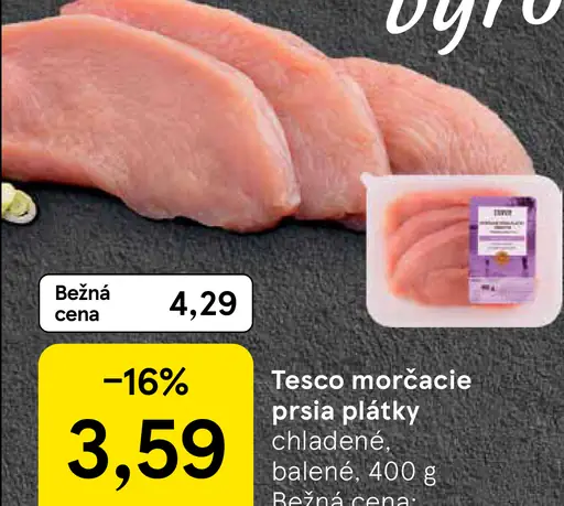 Tesco morčacie prsia plátky