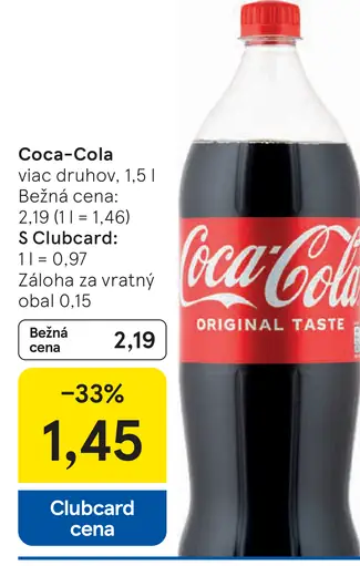 Coca-Cola perlivý nealkoholický nápoj