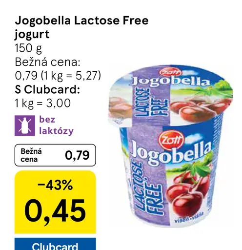 Jogobella Lactose Free jogurt