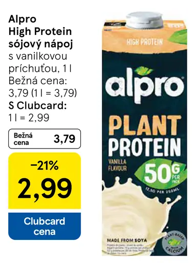 ALPRO High Protein Sójový Nápoj S Vanilkovou Príchuťou