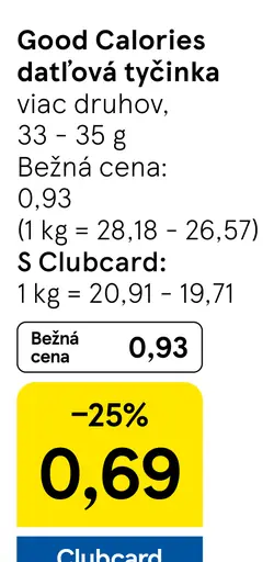 Good Calories datľová tyčinka
