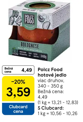 Polcz Food hotové jedlo bolognese
