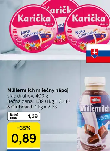 Müllermilch mliečny nápoj viac druhov