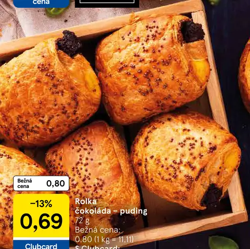 Tesco rolka čokoláda–puding