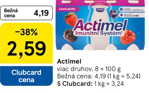 Actimel Imunitný systém viac druhov