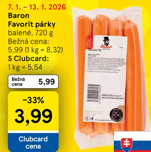 Baron Favorit párky