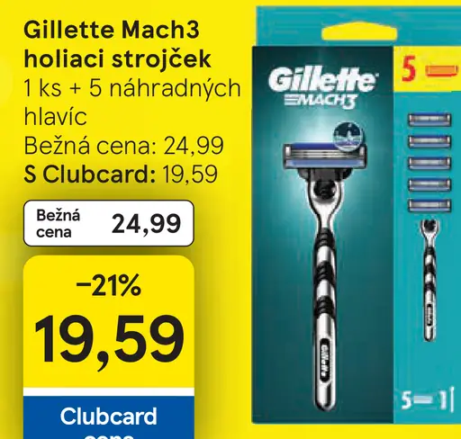 Gillette Mach3 holiaci strojček s náhradnými hlavicami