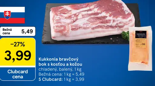 Kukkonia bravčový bok s kosťou a kožou