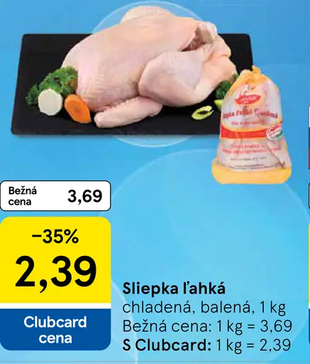 Sliepka ľahká chladená