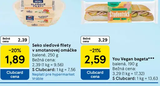 Seko sleďové filety v smotanovej omáčke