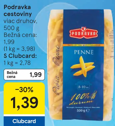 Podravka cestoviny viac druhov