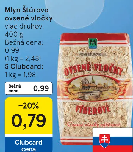 Mlyn Štúrovo ovsené vločky viac druhov