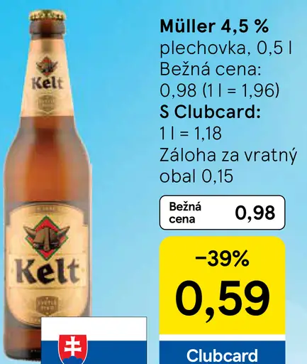 Kelt 10° fľaša