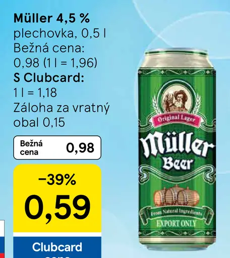 Müller 4.5% plechovka