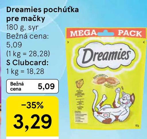 Dreamies pochúťka pre mačky syr