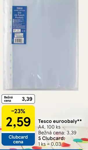 Tesco euroobal A4