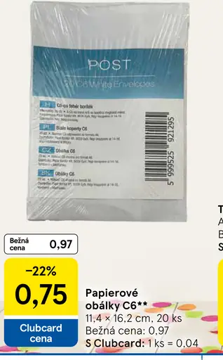 Papierové obálky C6