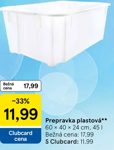 Skladacia prepravka plastová