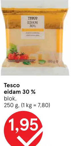 Tesco eidam 30 % blok