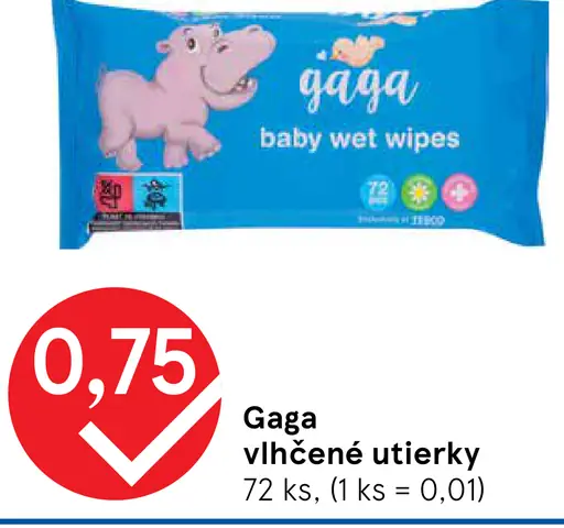 Gaga vlhčené utierky baby wet wipes