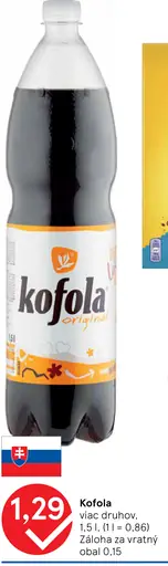 Kofola originál viac druhov