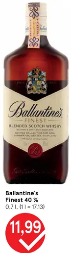Ballantine’s Finest 40 % blended Scotch whisky