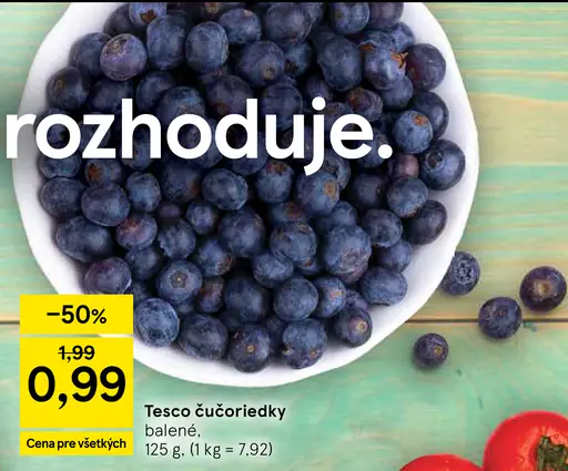 Tesco čučoriedky