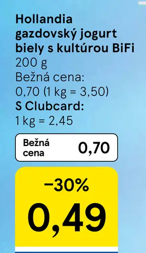 Hollandia Bio jogurt gazdovský biely s kultúrou BiFi