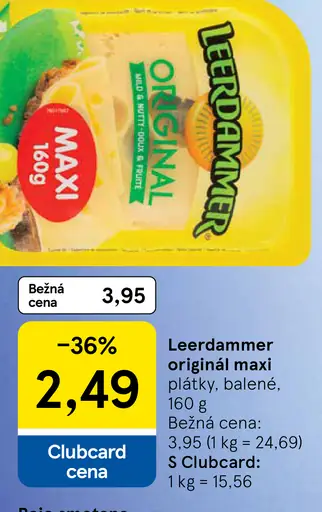 Leerdammer originál maxi plátky