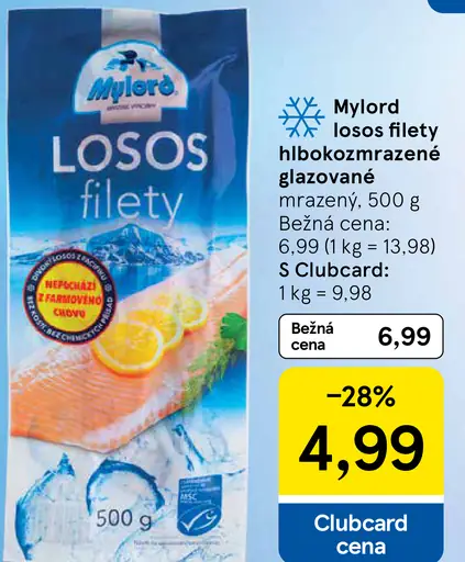 Mylord losos filety hlboko mrazené glazované