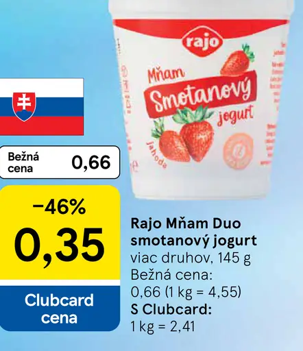 Rajo Mňam Duo smotanový jogurt