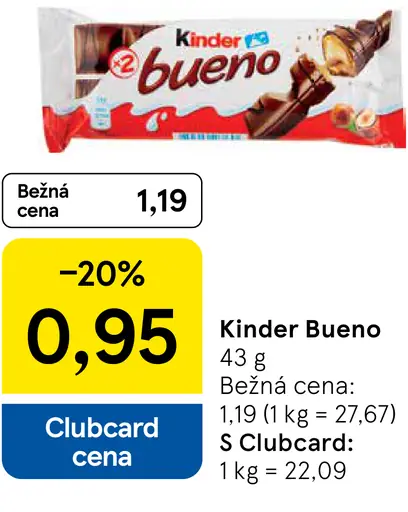 Kinder Bueno tyčinka