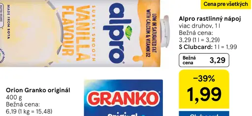 Alpro rastlinný nápoj