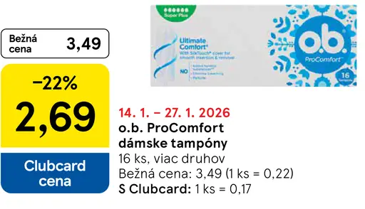 O.b. ProComfort dámske tampóny