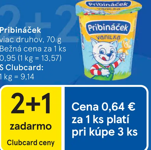 Pribináček krémový dezert